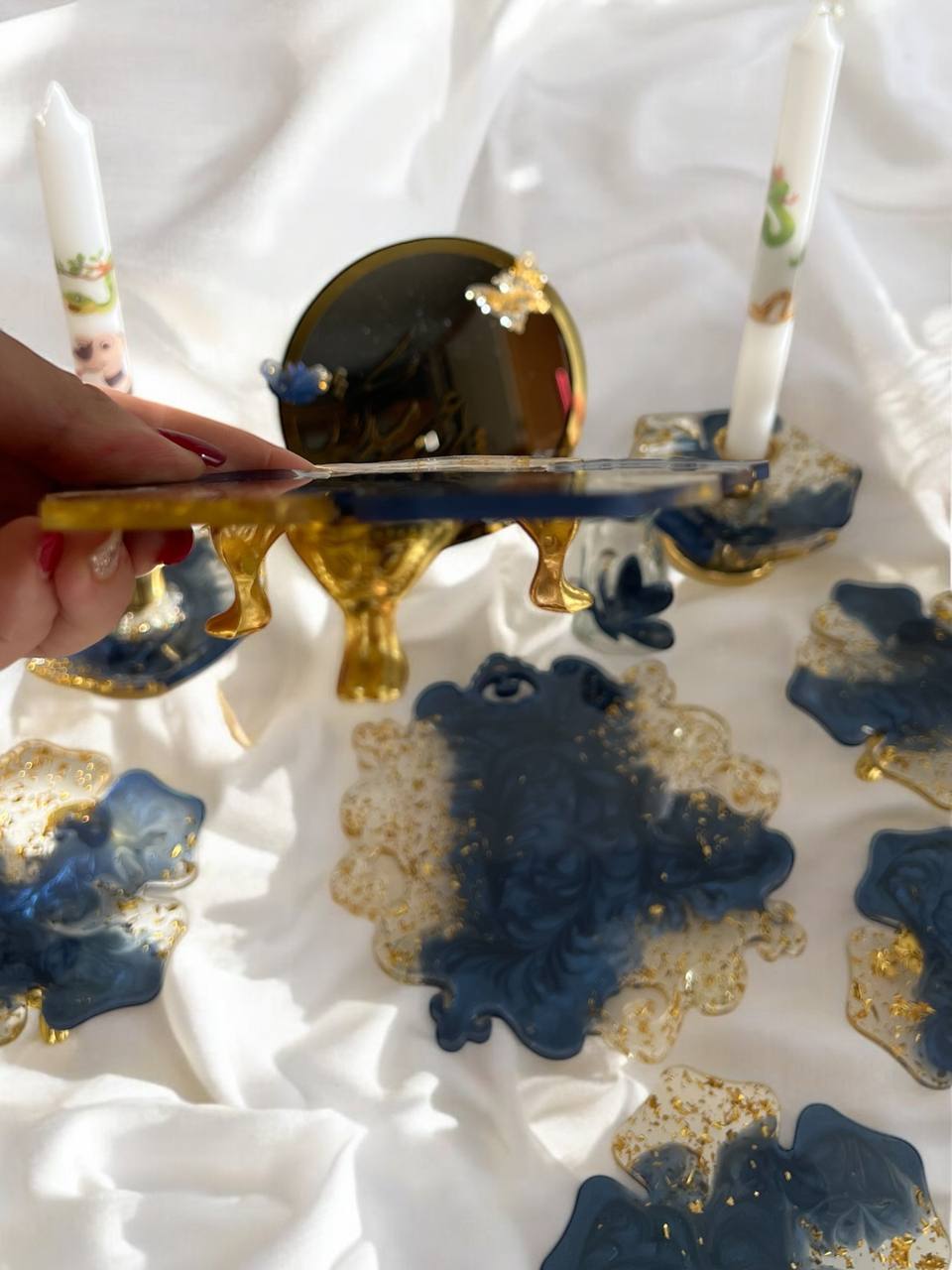 Blue and Gold Haft-Seen Set