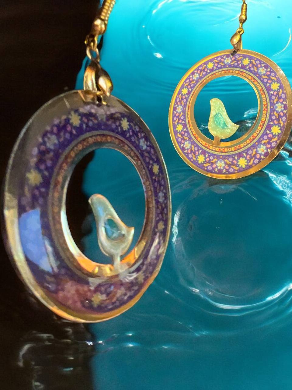 Handcrafted earrings with the Amin Bird design