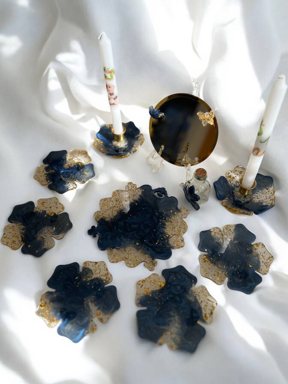Blue and Gold Haft-Seen Set