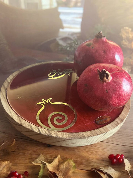 Yalda collection - Round pomegranate tray