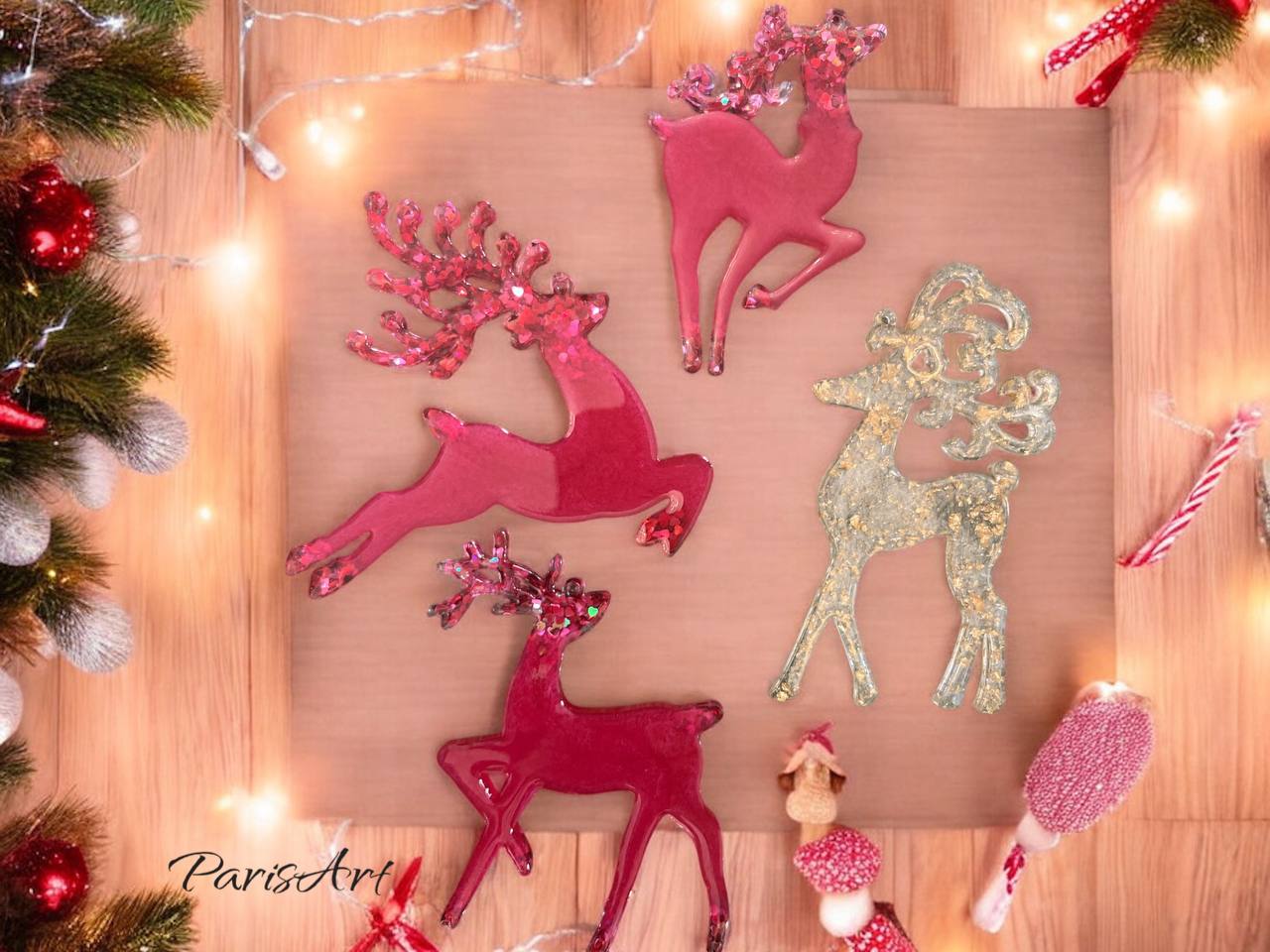 Customized Christmas Ornaments - Reindeer Set