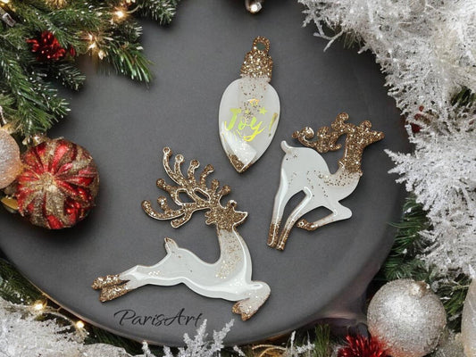 Customized Christmas Ornaments - Reindeer Set