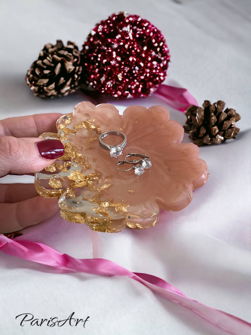 "Pink Quartz" Jewelry dish