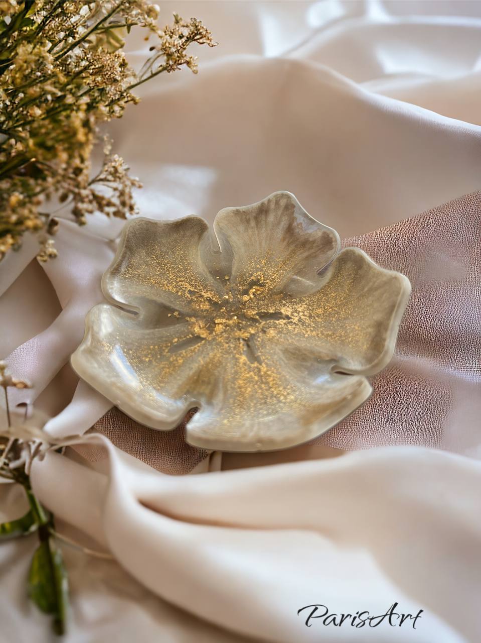 "Caramel and Gold" Jewelry dish